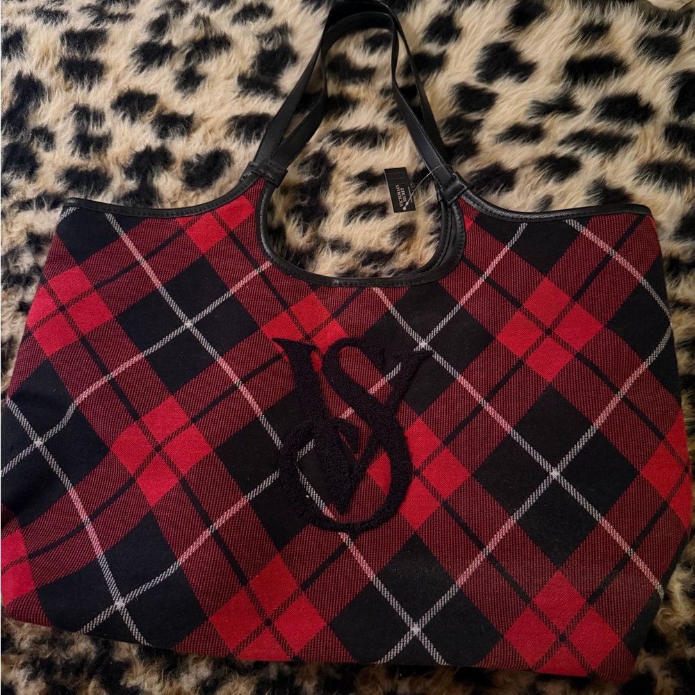 Victoria’s Secret Tote Bag with Monogram - Red and Black